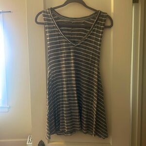 Target Large Swing Tank Top. Black & Cream Stripes.
